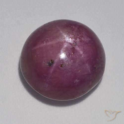 Rubino Stellato Viola rossastro naturale da 10.64 ct, Ovale, Opaco