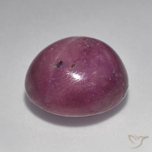 Rubino Stellato Viola rossastro naturale da 10.64 ct, Ovale, Opaco