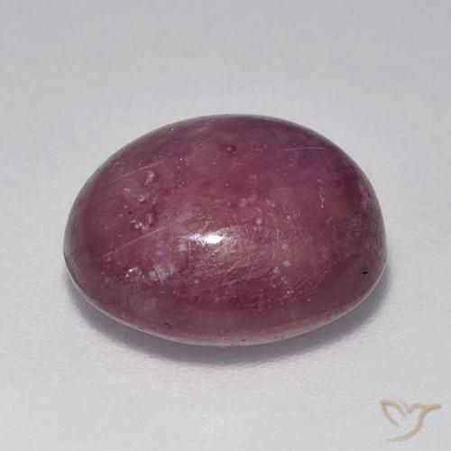 Rubino Stellato Viola rossastro naturale da 9.28 ct, Ovale, Opaco