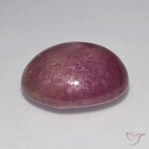 Rubino Stellato Viola medio-scuro naturale da 8.90 ct, Ovale, Opaco