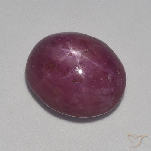 7.78ct Naturale Viola rossastro Rubino stellato, Ovale, Opaco