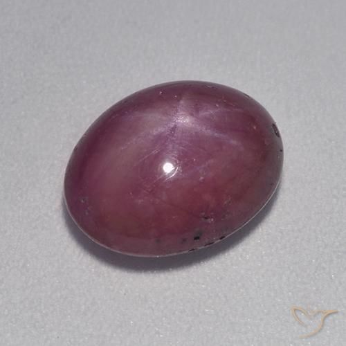 4.56ct Naturale Prugna Viola Rubino stellato, Ovale, Opaco