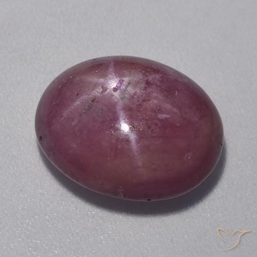 Rubino Stellato Viola medio-scuro naturale da 8.30 ct, Ovale, Opaco