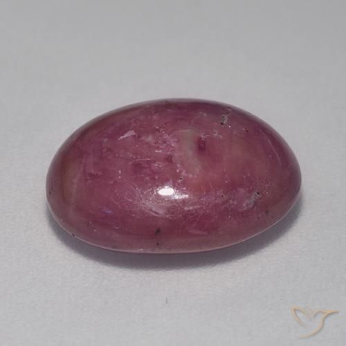 Rubino Stellato Viola medio-scuro naturale da 8.30 ct, Ovale, Opaco