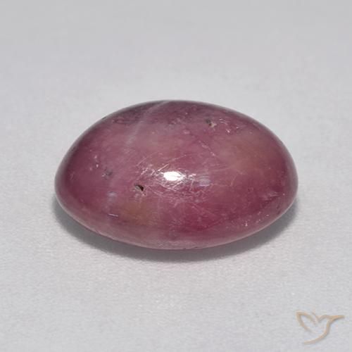 Rubino Stellato Prugna Viola naturale da 7.78 ct, Ovale, Opaco