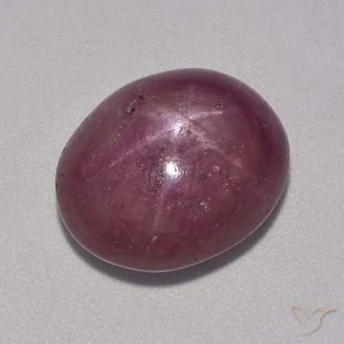 10.86ct Naturale Prugna Viola Rubino stellato, Ovale, Opaco