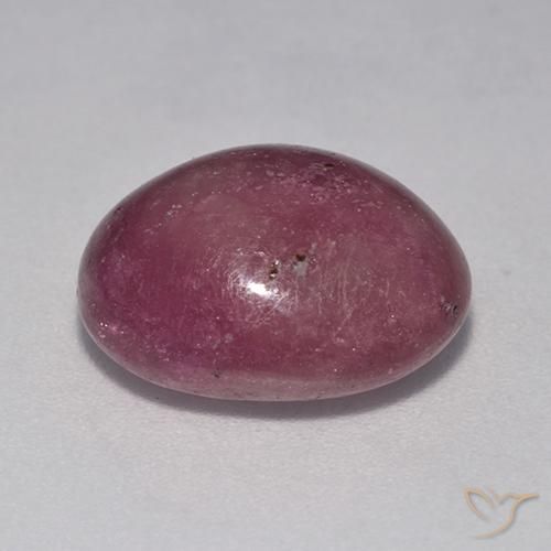 Rubino Stellato Prugna Viola naturale da 10.86 ct, Ovale, Opaco