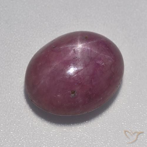9.03ct Naturale Prugna Viola Rubino stellato, Ovale, Opaco