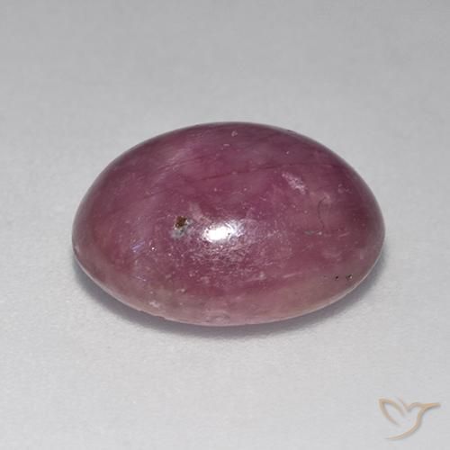 Rubino Stellato Prugna Viola naturale da 9.03 ct, Ovale, Opaco