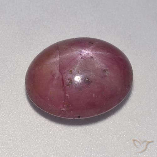 6.87ct Naturale Viola rossastro Rubino stellato, Ovale, Opaco