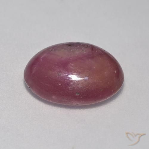 Rubino Stellato Viola rossastro naturale da 6.87 ct, Ovale, Opaco