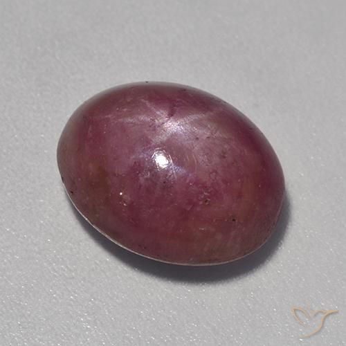 8.17ct Naturale Prugna Viola Rubino stellato, Ovale, Opaco