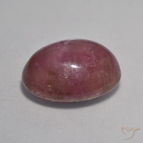 Rubino Stellato Prugna Viola naturale da 8.17 ct, Ovale, Opaco