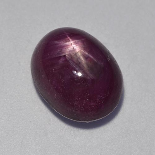 Rubino stellato naturale porpora da 8,32 ct, taglio ovale, opaco