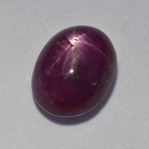 Rubino stellato naturale porpora da 8,32 ct, taglio ovale, opaco