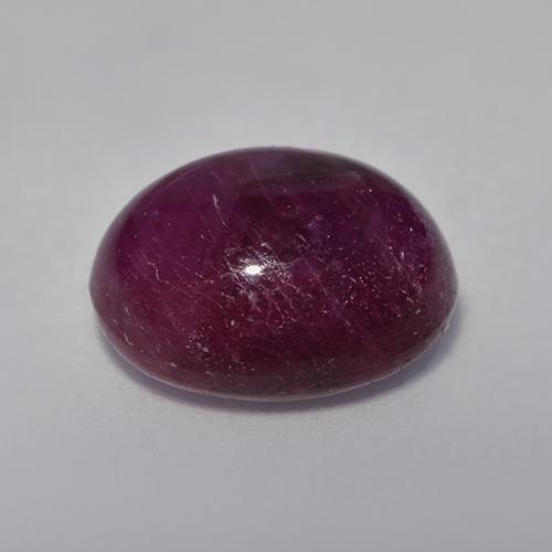 Rubino stellato naturale porpora da 8,32 ct, taglio ovale, opaco