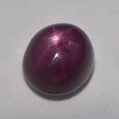 Rubino stellato naturale rosso da 7,07 ct, taglio ovale, opaco