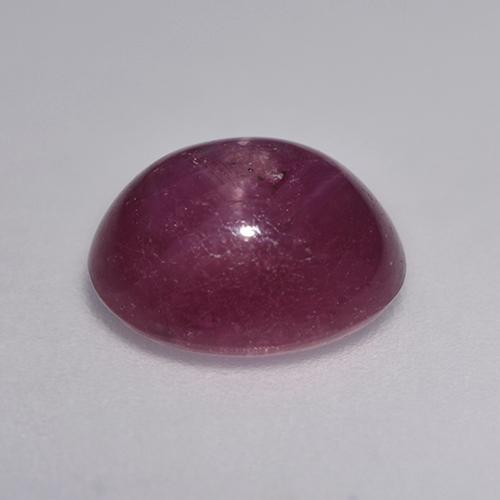 Rubino stellato naturale porpora da 4,59 ct, taglio ovale, traslucido