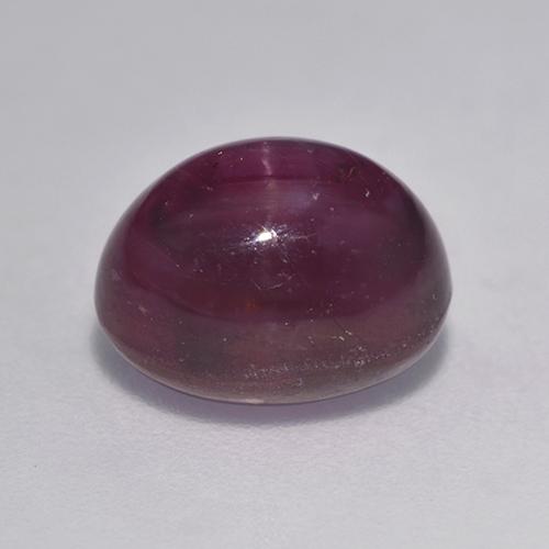 Rubino stellato Rosso viola naturale da 5.77 ct, Taglio ovale, Opaco