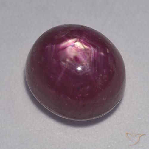 5.78ct Naturale Viola medio-scuro Rubino stellato, Ovale, Opaco