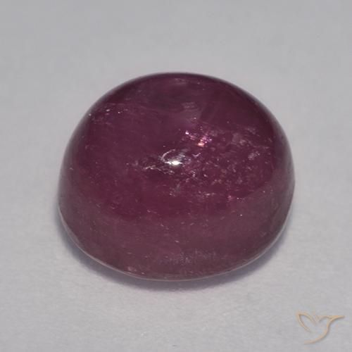 Rubino Stellato Viola medio-scuro naturale da 5.78 ct, Ovale, Opaco