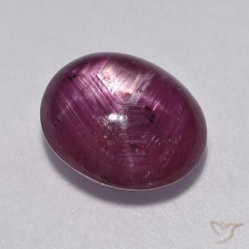 Rubino Stellato Rosso lampone naturale da 4.48 ct, Ovale, Traslucido