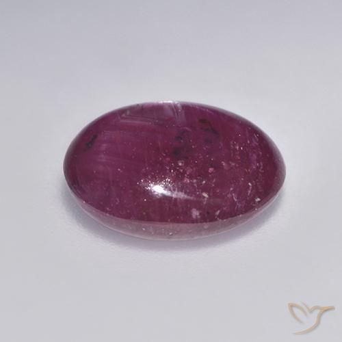 Rubino Stellato Rosso lampone naturale da 4.48 ct, Ovale, Traslucido