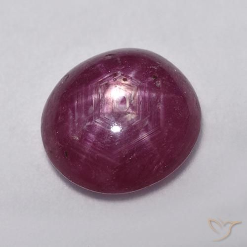 4.76ct Naturale Rosso lampone Rubino Stellato, Ovale, Traslucido
