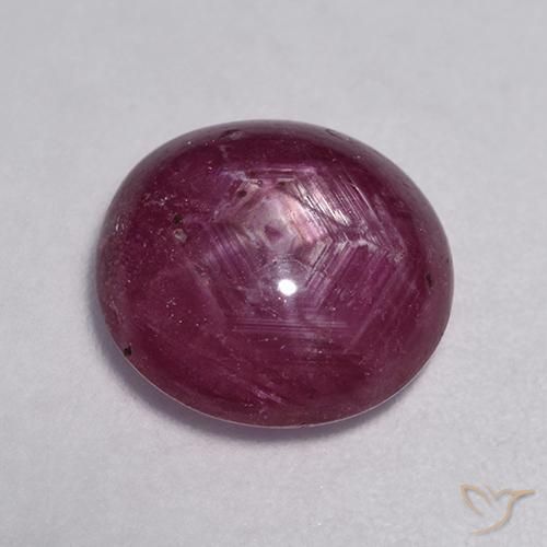 Rubino Stellato Rosso lampone naturale da 4.76 ct, Ovale, Traslucido