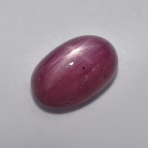 Rubino stellato naturale porpora da 5,49 ct, taglio ovale, opaco