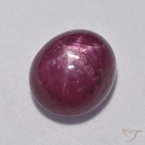 6.08ct Naturale Rosso lampone Rubino stellato, Ovale, Opaco