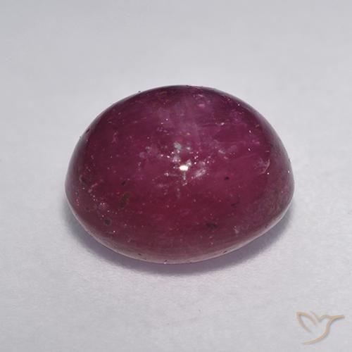 Rubino Stellato Rosso lampone naturale da 6.08 ct, Ovale, Opaco