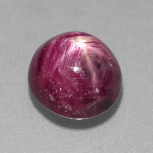 Rubino stellato naturale porpora da 4,11 ct, taglio ovale, traslucido