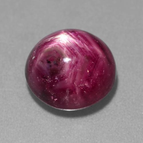 Rubino stellato naturale porpora da 4,11 ct, taglio ovale, traslucido