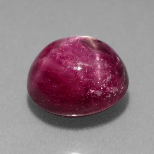 Rubino stellato naturale porpora da 4,11 ct, taglio ovale, traslucido