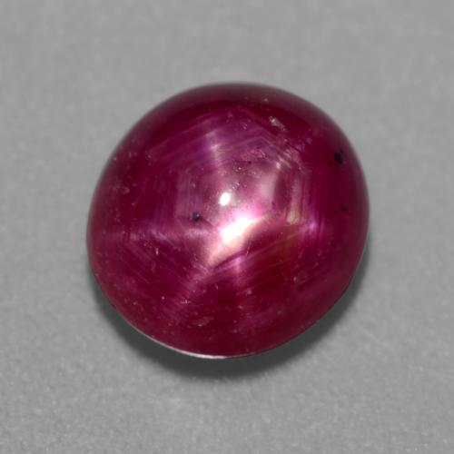Rubino stellato naturale porpora da 2,71 ct, taglio ovale, traslucido