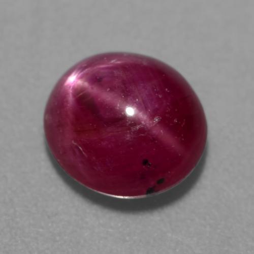 Rubino stellato naturale porpora da 2,71 ct, taglio ovale, traslucido