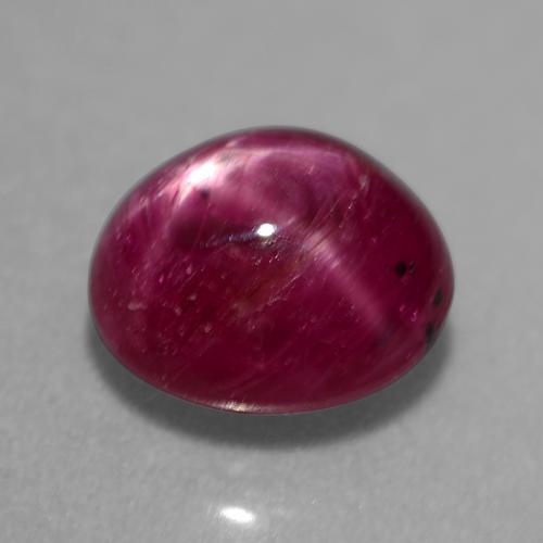 Rubino stellato naturale porpora da 2,71 ct, taglio ovale, traslucido