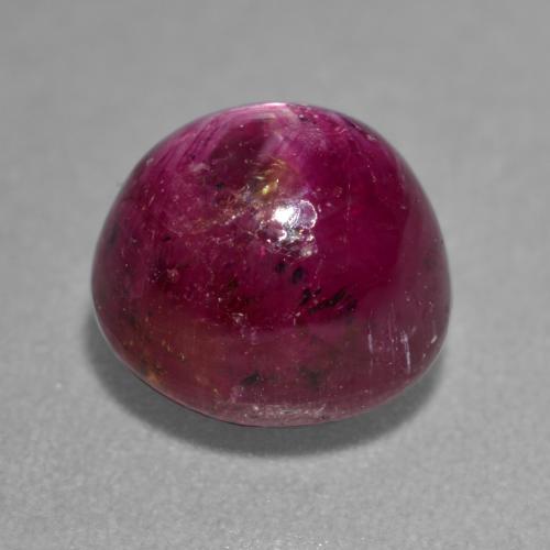 Rubino stellato naturale porpora da 4,75 ct, taglio ovale, traslucido