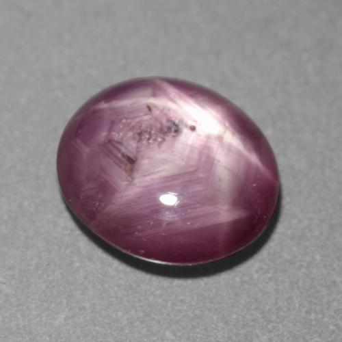 Rubino stellato naturale porpora da 1,83 ct, taglio ovale, traslucido