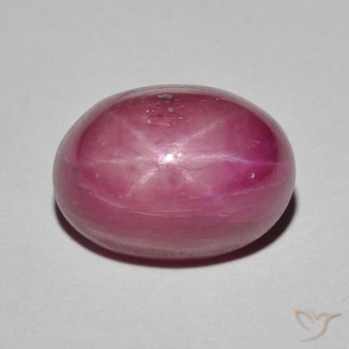 9.59ct Naturale Rosso tendente al rosa Rubino stellato, Ovale, Opaco