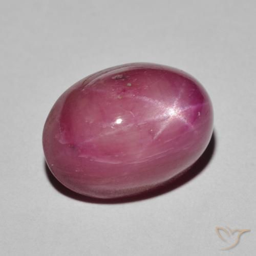 Rubino Stellato Rosso tendente al rosa naturale da 9.59 ct, Ovale, Opaco