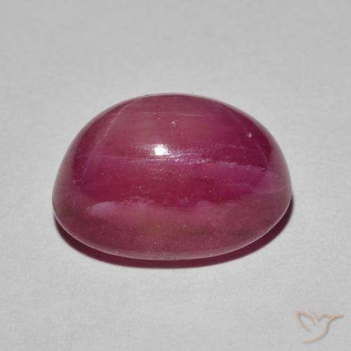 Rubino Stellato Rosso tendente al rosa naturale da 9.59 ct, Ovale, Opaco