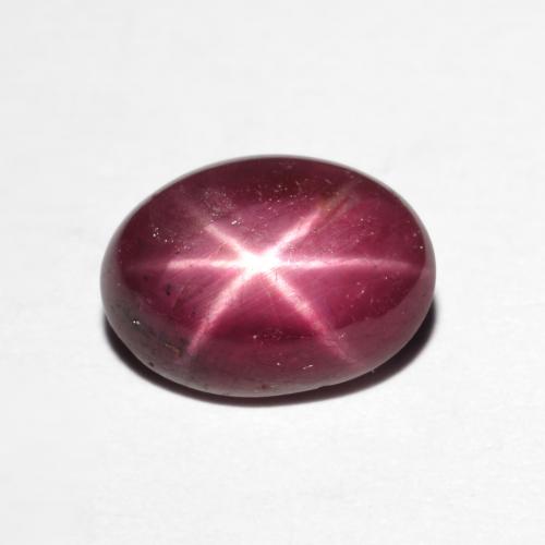 Rubino stellato naturale rosso da 3,19 ct, taglio ovale, opaco
