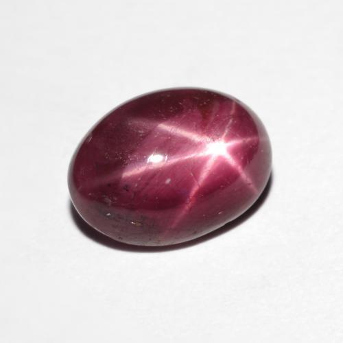 Rubino stellato naturale rosso da 3,19 ct, taglio ovale, opaco