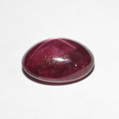 Rubino stellato naturale rosso da 3,19 ct, taglio ovale, opaco