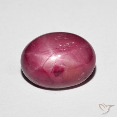 6.14ct Naturale Rosso scuro Rubino stellato, Ovale, Opaco