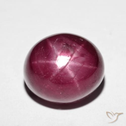 Rubino stellato Rosso scuro naturale da 11.82 ct, Taglio ovale, Opaco