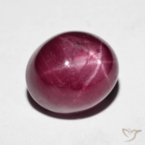 Rubino stellato Rosso scuro naturale da 11.82 ct, Taglio ovale, Opaco