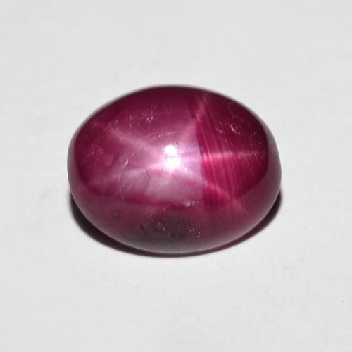 Rubino stellato naturale rosso da 4,41 ct, taglio ovale, opaco